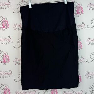 Thyme Maternity skirt stretchy belly band skirt Black Pencil Skirt
